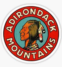 Adirondack Mountains Vintage Reise Aufkleber Sticker
