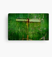 The one with the green hinged door Canvas Print