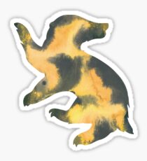 House Badger Watercolor Sticker
