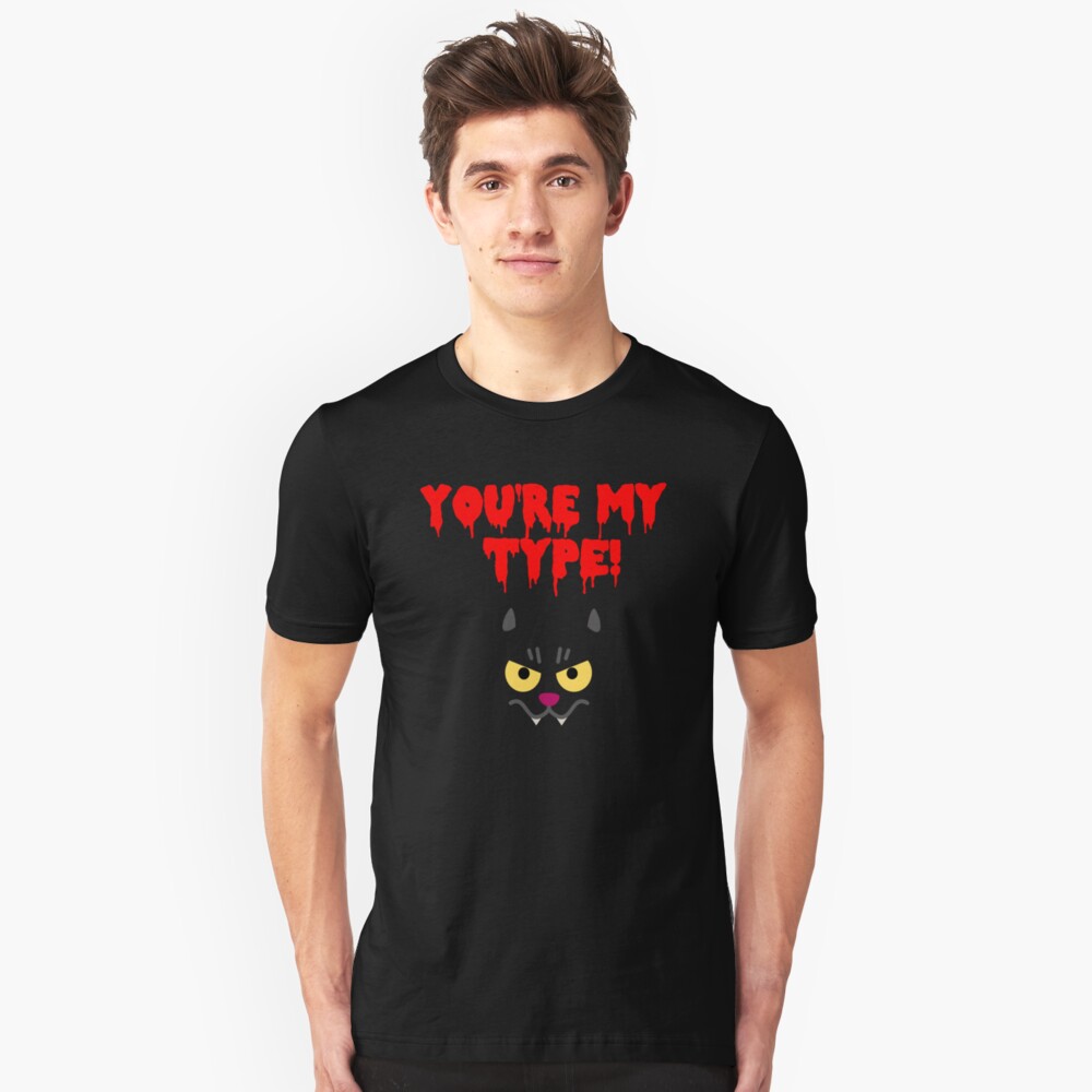 Funny Cat Vampire Design! Slim Fit T-Shirt