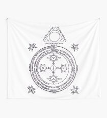 Solomon Circle Goetia Black n White Wall Tapestry