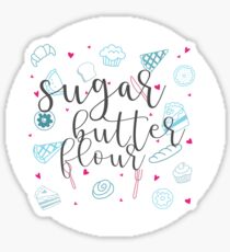 sugar, butter, flour Sticker