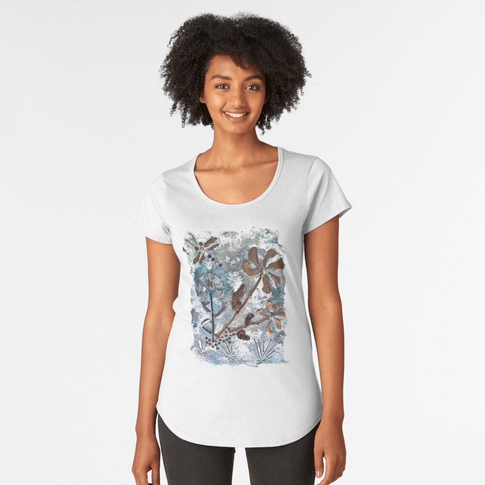 STEAMPUNK FLOWERS Premium Scoop T-Shirt