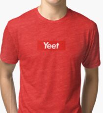 Yeet/Supreme Logo Parody Tri-blend T-Shirt