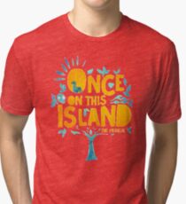 Camiseta de tejido mixto Una vez en esta isla