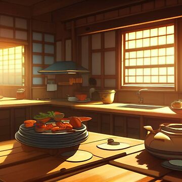 Kitchen Background - Mobile Game Art, Lovee Dreams | Anime house, Kitchen  background, Anime scenery wallpaper