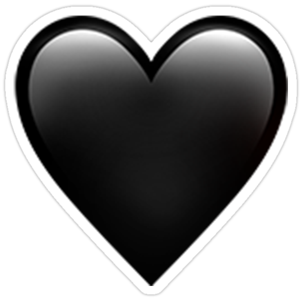 "Black Heart Emoji" Stickers by emojiqueen | Redbubble