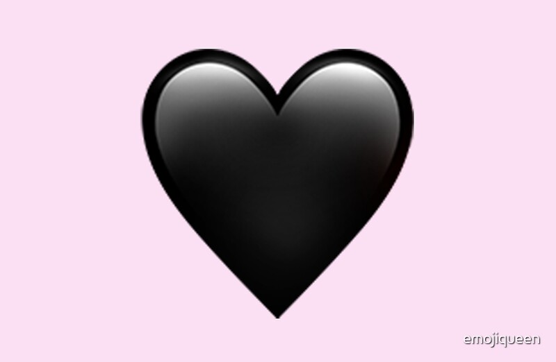 Red Heart Emoji Black Background