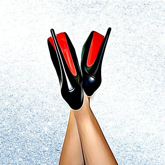 Christian Louboutin Sexy High Heel Red Bottoms Heels Up Poster By Arts4u Redbubble