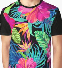 Drive You Mad Hibiscus Pattern Graphic T-Shirt