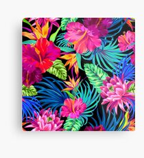 Fahren Sie Mad Hibiscus Pattern Metalldruck