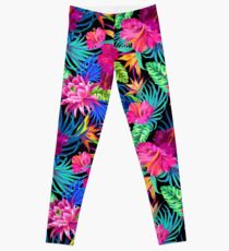 Drive You Mad Hibiscus Pattern Leggings