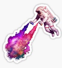 Shooting Stars - the astronaut artist Sticker
