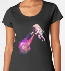 Shooting Stars - the astronaut artist Women's Premium T-Shirt