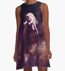 Shooting Stars - the astronaut artist A-Line Dress