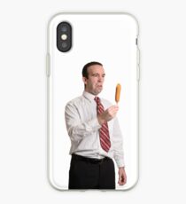 Man Staring at Corn Dog iPhone Case