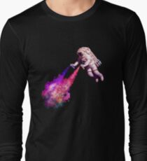 Shooting Stars - the astronaut artist Long Sleeve T-Shirt