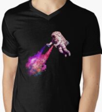 Shooting Stars - the astronaut artist Men's V-Neck T-Shirt