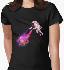 Shooting Stars - the astronaut artist Women's Fitted T-Shirt