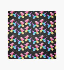 Watercolor Balloon Dogs on black Scarf