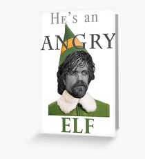 Angry Elf Greeting Card