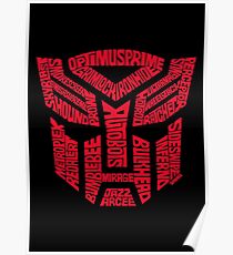 Transformers Autobots Red Poster