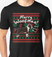 American Staffordshire Terrier Merry Woofmas, Ugly Christmas Sweater Unisex T-Shirt