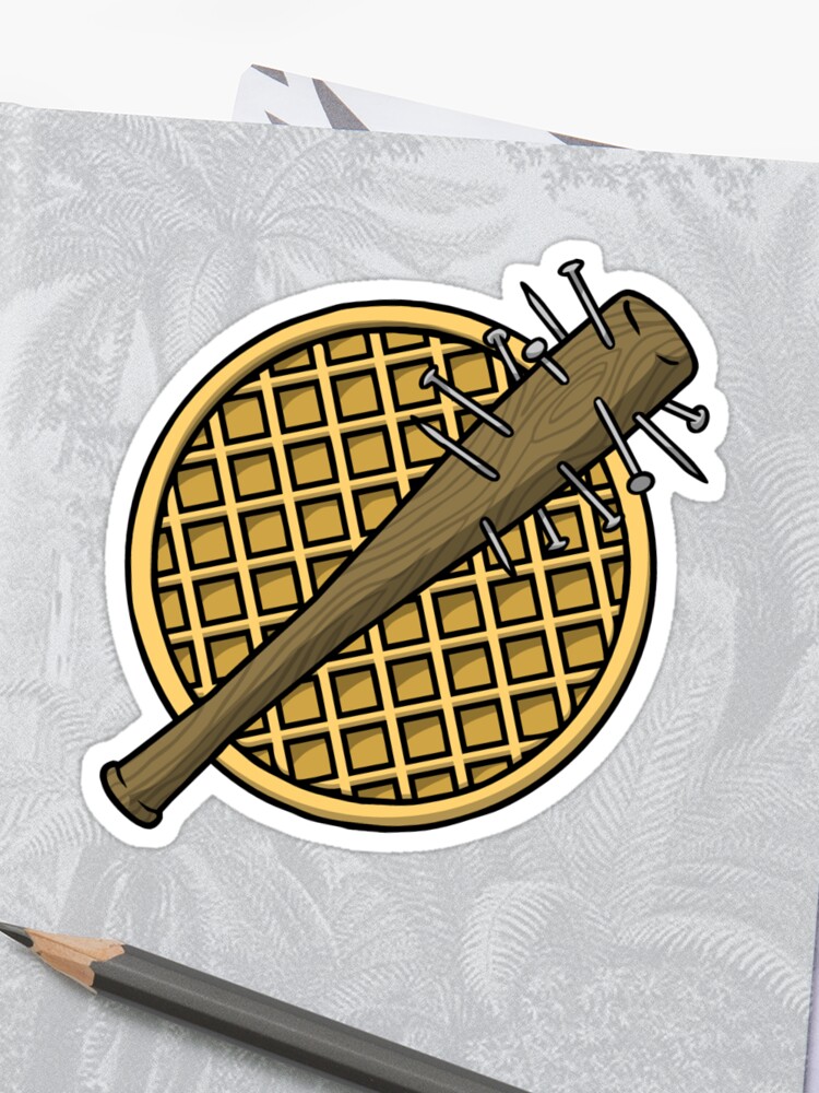 Stranger Things Monster Hunter Bat And Eggo Sticker By Wildsally