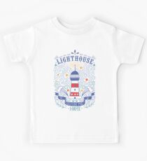 Lighthouse with a hand-lettering quote Kids Tee