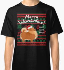 Pomeranian Merry Woofmas, Ugly Christmas Sweater Classic T-Shirt