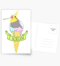 I scream - ice cream cockatiel Postcards