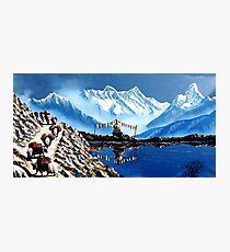 Panoramic View Of Annapurna Mountain Nepal Photographic Print