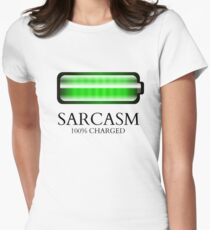 "100% CHARGED" Women's Fitted T-Shirt