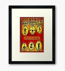 SIDESHOW SPECTACULAR; Vintage Circus Advertising Print Framed Print