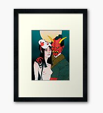 Kabuki Masks Framed Print