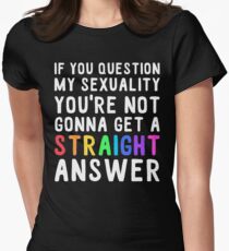 not straight Women's Fitted T-Shirt