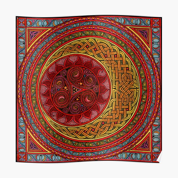 Celtic Sun And Moon Poster