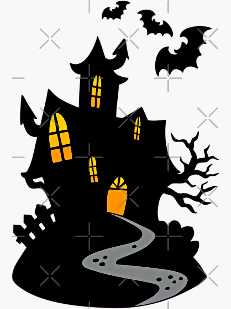 “Haunted House” Stickers by ruan3 | Redbubble