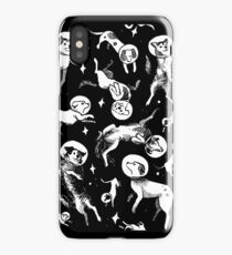 Space dogs (black background) iPhone Case