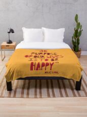 Be Happy Throw Blanket