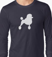 Standard Poodle Silhouette with Fancy Haircut Long Sleeve T-Shirt