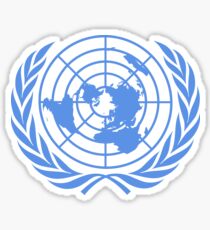 Emblem der Vereinten Nationen (Blau auf Weiß) Sticker