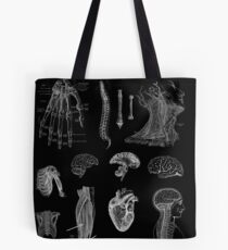 Bolsa de tela Impresión de la anatomía del vintage
