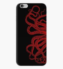 Rote Weinlese-Kraken-Tentakel-Illustration iPhone-Hülle & Cover