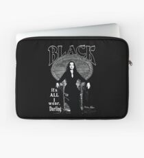 "BLACK- It's All I Wear"- Morticia Addams Laptop Sleeve
