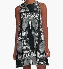 Morticia Addams-"Normal Is An Illusion..." A-Line Dress