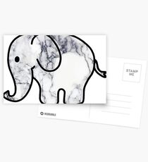 Elephant with Marble Fill Postcards