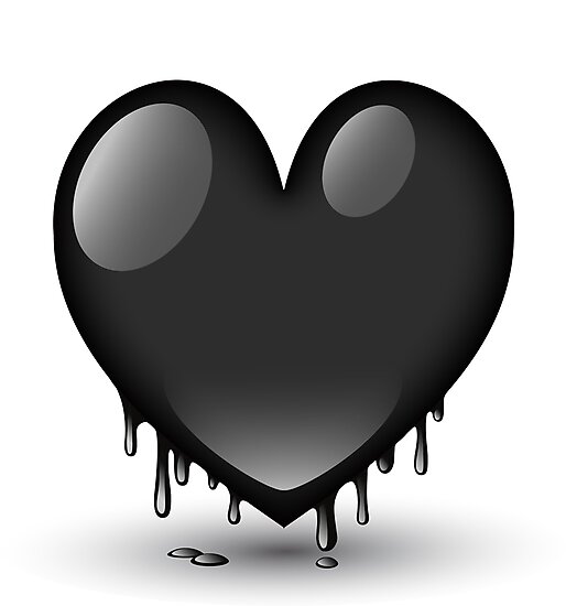"black heart dripping" Photographic Print by alicara | Redbubble