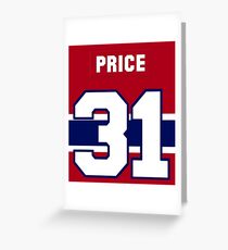 Carey Price #31 - red jersey Greeting Card