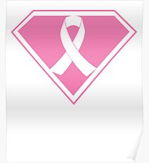 For the Cure Ribbon Breast Cancer Awareness Poster
